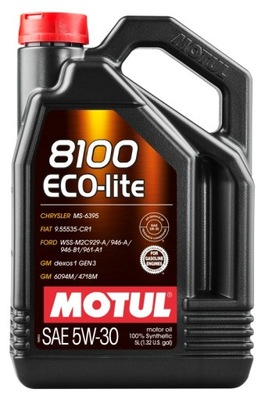 MOTUL ACEITE MOTUL 5W30 5L 8100 ECO LITE SP-RC / GF-6A / GM DEXOS1 GEN3 / MS-  