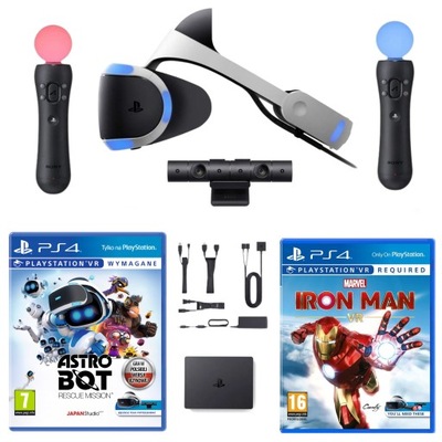 PS VR PS4 PlayStation VR + 2x Move + Kamera V2 + 2 GRY VR