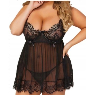 SEKSOWNA KOSZULKA NOCNA PLUS SIZE BABYDOLL XL