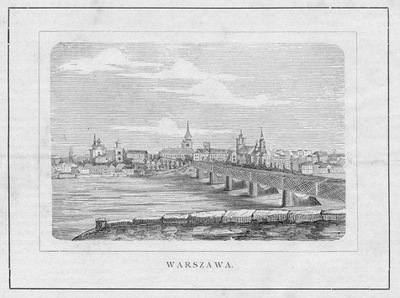 drzeworyt 1885 Warszawa. Panorama miasta