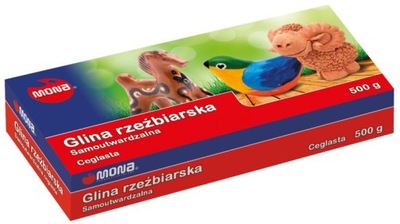 Glina rzeźbiarska samoutwardzalna Ceglasta 500g Mona 0241