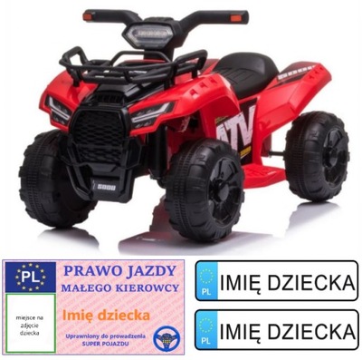 QUAD NA AKUMULATOR DLA DZIECKA EVA ŚWIATŁA