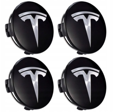 КОВПАЧКИ ЗАГЛУШКИ DO ДИСКІВ TESLA 57MM / 51MM ЧОРНІ НОВЕ 