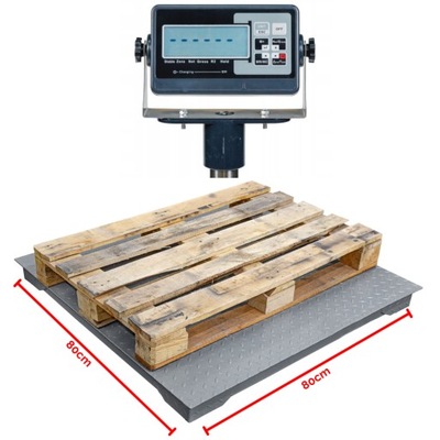 WAGA PLATFORMOWA PALETOWA DO PALET Z LEGALIZACJĄ 600kg MAGAZYNOWA 80x80cm