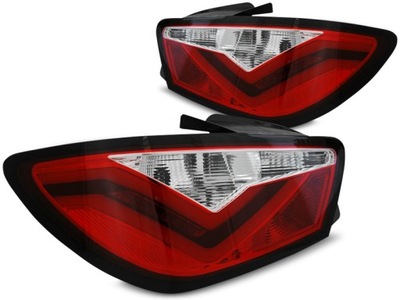 FAROS PARTE TRASERA SEAT IBIZA 6J 3D 08-12 RED WHITE DIODO LUMINOSO LED  