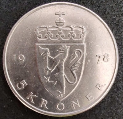 1064 - Norwegia 5 koron, 1978
