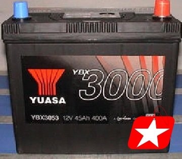 YUASA YBX3053 BATTERY 45AH 400A P+  