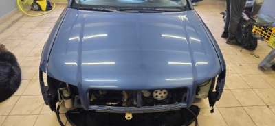 Капот крышка двигателя audi a4 b6 2000-2004 цвет lz5w фото №1