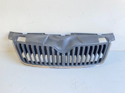 Решітка радіатора решітка радіатора радіатора хром skoda roomster fabia 2 ii 5j0 lift fl 2009- фото №1