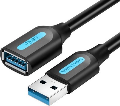 Kabel USB Vention USB-A - USB-A 2 m Czarny (CBHBH)