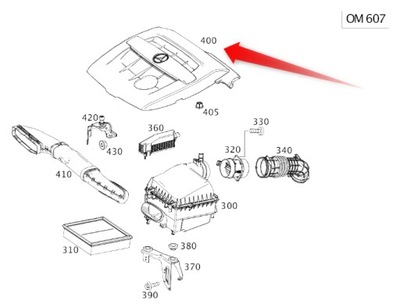 КРЫШКА ДВИГАТЕЛЯ ВЕРХНЯЯ MERCEDES A B CLA M607