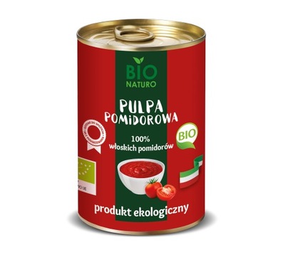 Pulpa Pomidorowa BIO Ekologiczna Krojone pomidory 400 g / BioNaturo