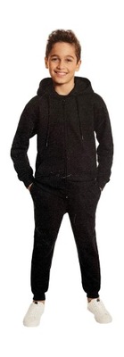 Spodnie dresowe chłopięce dresy czarne *134-140