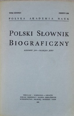Polski słownik biograficzny Tom XXXIII 1