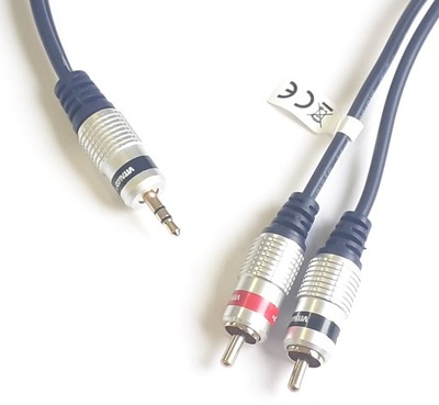 Kabel Jack 3,5mm Stereo - 2x RCA VITALCO 1m