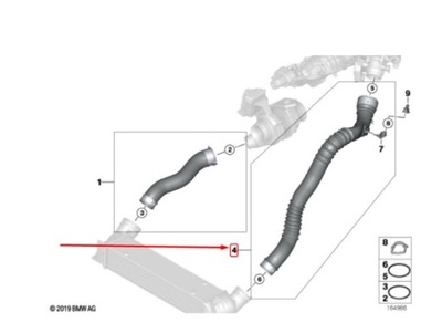 ТРУБА ПАТРУБОК ПАТРУБОК ТУРБІНИ ІНТЕРКУЛЕРА BMW 1 E81 E87 E82 116D 118D 120D 123D