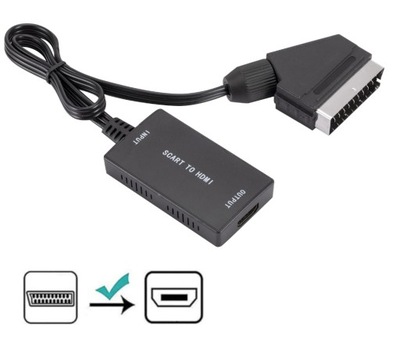 Konwerter Adapter z SCART / EURO na HDMI