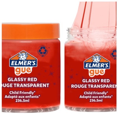 Gotowy czerwony glut slime ELMER'S GUE w zakręcanym pojemniku 236ml