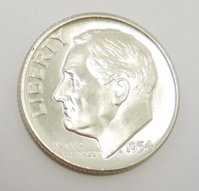 USA dime 10 cents 1954