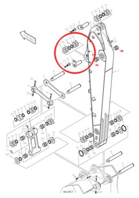 Sworzeń DOOSAN 2123-2225C do koparki