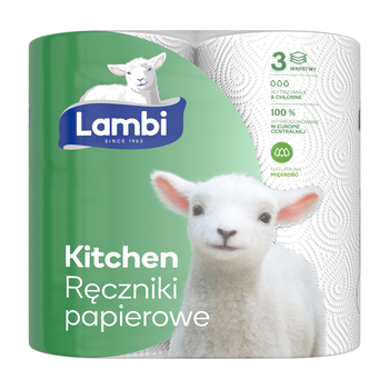 1x LAMBI Ręcznik kuchenny Kitchen 3 warstwy 2x70