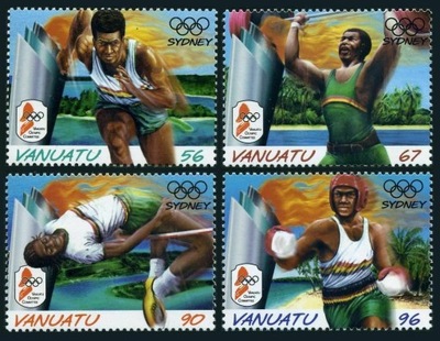 Vanuatu 2000 Znaczki 1121-4 ** sport igrzyska olimpijskie Olimpiada boks