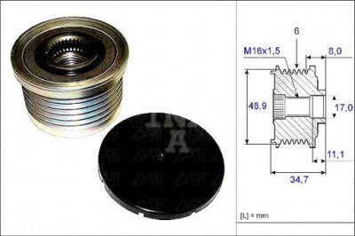 Зчеплення генератора ina f00m991314 f00m147957 f00 фото №1