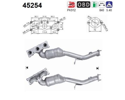 CATALIZADOR BMW 3 E90 5 E60 6 E63 7 E65 3.0I V6 1-3CYL  