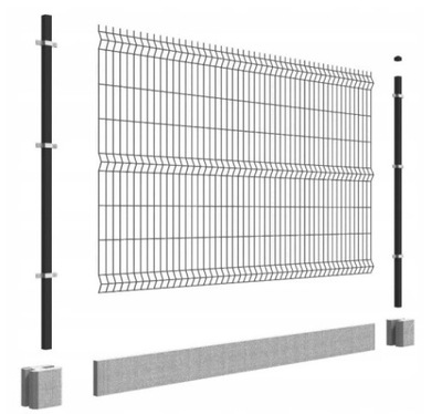 Ogrodzenie panelowe panel systemowyzielony1,64m+20