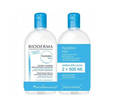 Bioderma Hydrabio H2O płyn micelarny 2 x 500 ml