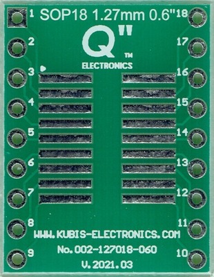 SO18,SOP18,SOIC18 1.27mm na DIP 0.6".