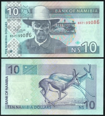 $ Namibia 10 NAMIBIA DOLLARS P-4c UNC 2001
