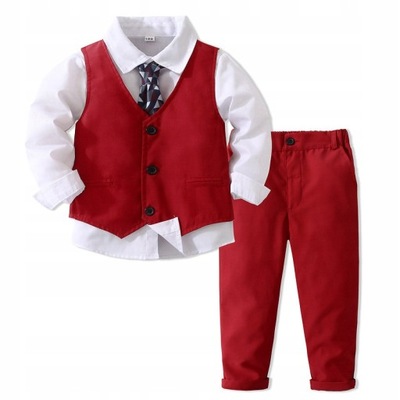 Wiosenne dziecko czerwony garnitur 4U4