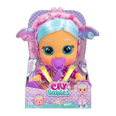 904095-Lalka IMC Toys Cry Babies fioletowa BRUNY