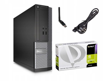 PC KOMPUTER GAMING DELL i5 8/480GB SSD WINDOWS 10 GEFORCE GT710 NAPĘD