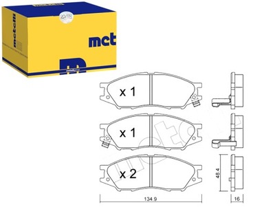 КОЛОДКИ ГАЛЬМІВНІ NISSAN ALMERA II HATCHBACK 1.5 (N