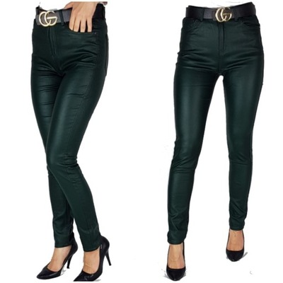 GOODIES SPODNIE WOSKOWANE BUTELKOWA ZIELEŃ 42