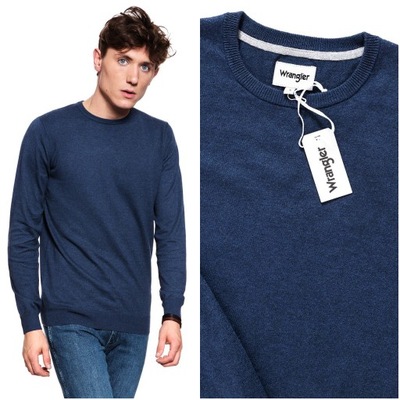 WRANGLER CREWNECK MĘSKI SWETER KLASYCZNY LOGO M