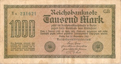 1000 Marek 1922 Weimar