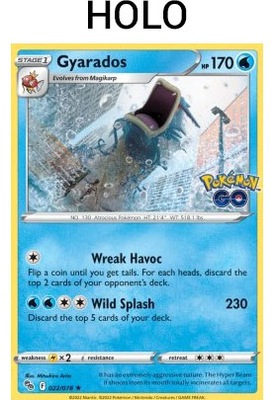 Karta Pokemon Gyarados (PGO 022) 22/78 Holo