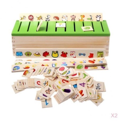 Sortowanie 3D Grupowanie Dopasowywanie kart Zabawki Montessori