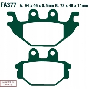 КОЛОДКИ ТОРМОЗНЫЕ EBC FA377TT