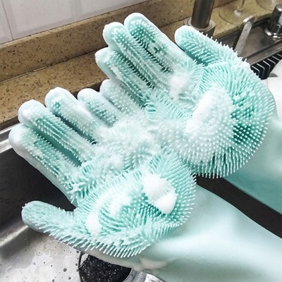 1 para rękawice do czyszczenia naczyń z gumy