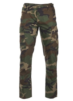 Spodnie BDU Mil-Tec Slim Fit US Woodland - XXL