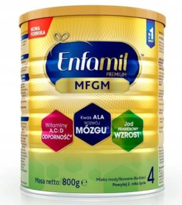 ENFAMIL 4 MFGM 800g Mleko modyfikowane premium, od 2 roku życia