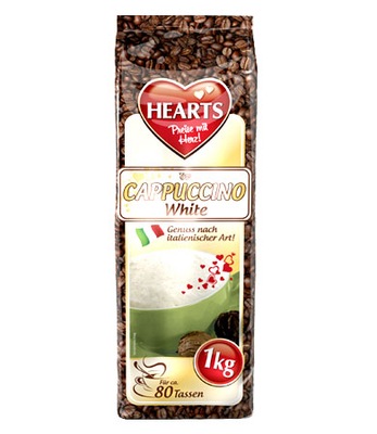 HEARTS Cappuccino White o smaku MLECZNYM 1kg DE