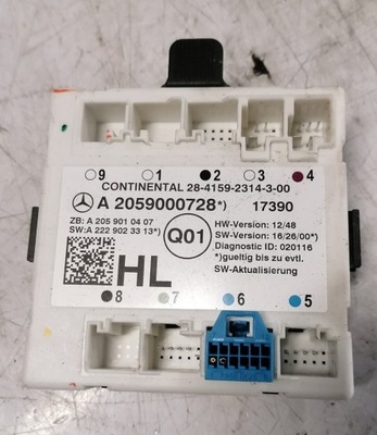 Mercedes c-klasa w205 18r модуль дверь a2059000228 фото №1