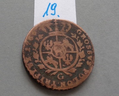3 grosze z 1766 r. G , STANISŁAW AUGUST PONIATOWSKI