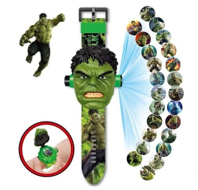 ZEGAREK LED HULK AVENGERS PROJEKTOR