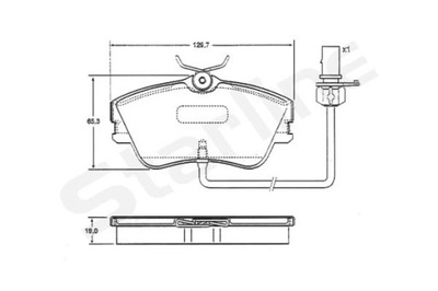 975666 STARLINE КОЛОДКИ ТОРМОЗНЫЕ HONDA CIVIC VIII SALOON (FD, FA) 09/05- /